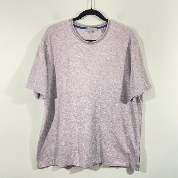 Ted Baker Men's Grey Classic Grey Regular Fit Short Sleeve Tee Size 6 XXL - Picture 1 of 9